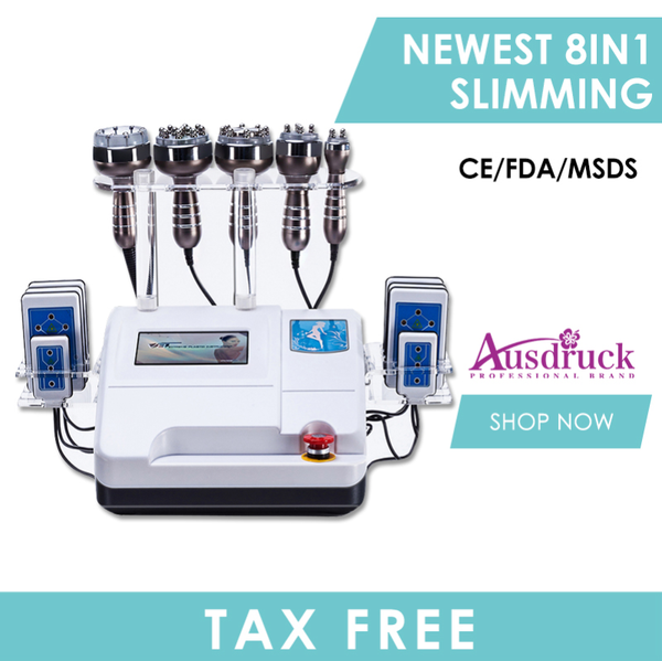 

new good price 8pads laser ultrasonic liposuction cavitation radio frequency rf vacuum head weight loss machine