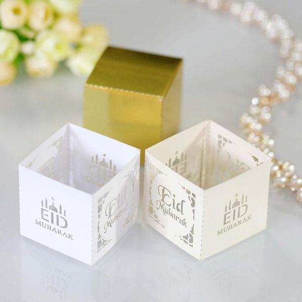 

gift wrap 50pc white gold black square bar mitzvah party laser cut jewish tefillin candy box packging ramadan wedding chocolate boxes