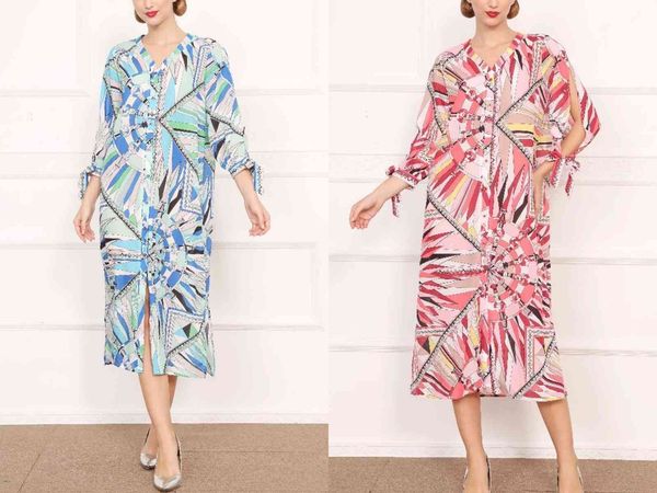 

street style dresses european and american autumn latest high-quality long-sleeved v-neck fashion dress jwqv, Black;pink