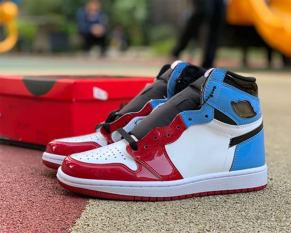 

high og jumpman 1 version basketball shoes fearless mens womens coat of paint red blue outdoor casual sports sneakers with box