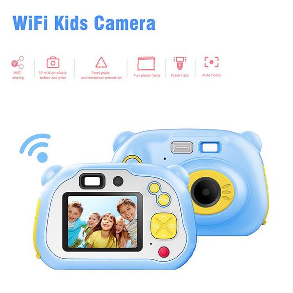 

cameras wifi ip camera full hd 1080p portable digital video 2 inch lcd screen display children for home travel po use