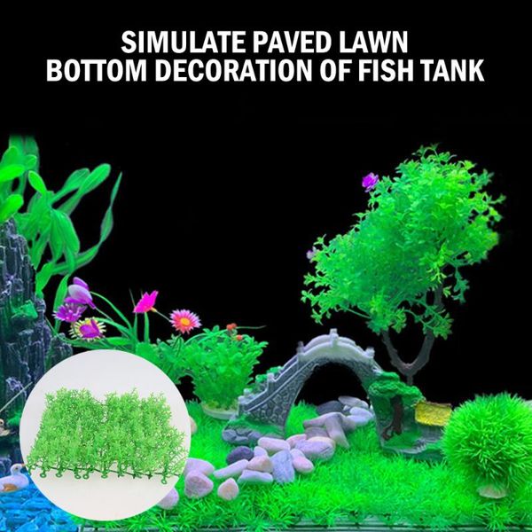 

decorations 2 pcs artificial grass underwater lawn decor landscape plant ornament fake water pad for fish tank aquarium (gr