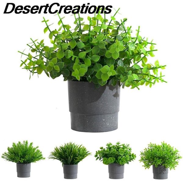 

pcs artificial green plants bonsai simulation plastic small tree pot plant potted ornaments home table garden decoration decorative flowers