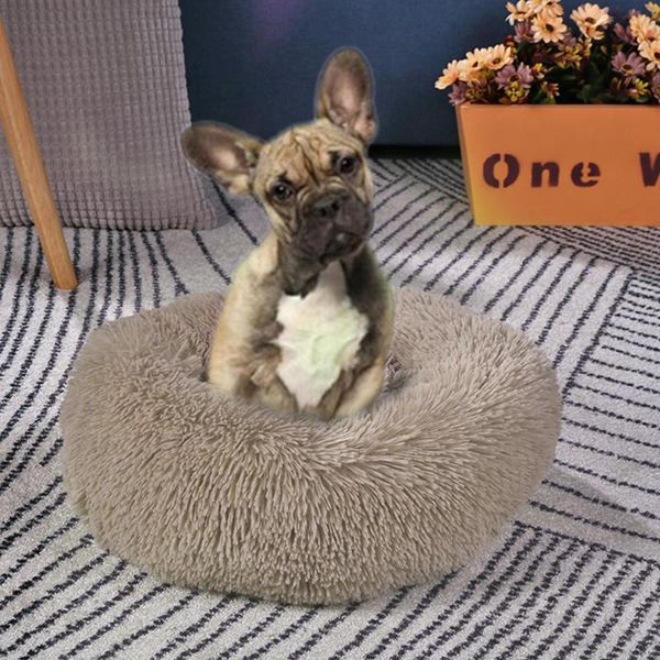 

kennels & pens soft pet plush round dog fashion kennel cat litter autumn and winter nest mat bed for decorative shop
