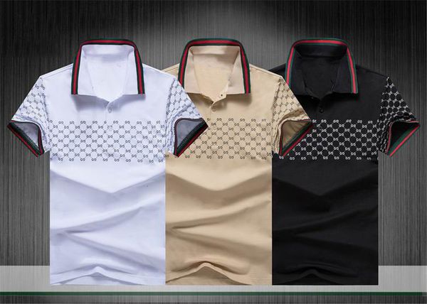 

luxury designer fashion classic mens printed shirt cotton men's designer t-shirt white black designer polo shirt male m-3xl