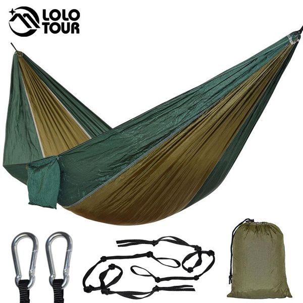 

parachute cloth hammock sleeping swing single person outdoor travel relax leisure hamak hanging bed durable survival hamac camp furniture