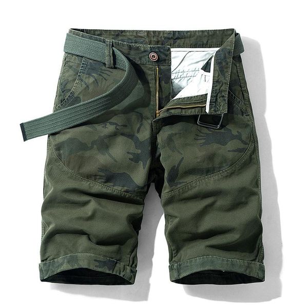 

men's shorts 2021 summer cotton casual outdoor camouflage breathable bermuda beach pants military uniform, White;black