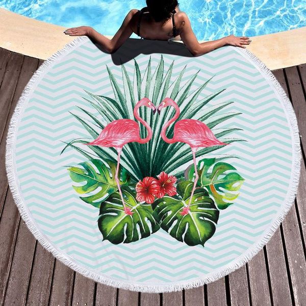 

outdoor pads 1pc cactus flower print bath beach towels outdooor camping blanket mrcrofiber round towel with tassels tropical
