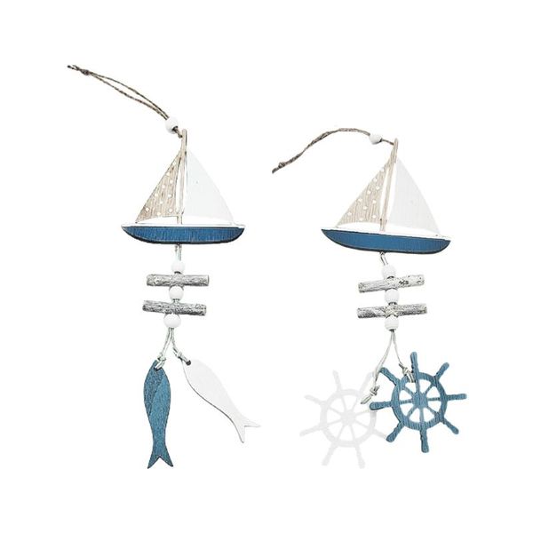 

pieces of marine style wooden pendants creative wall hanging decor personalized chic home on the back door decorative objects & figurines