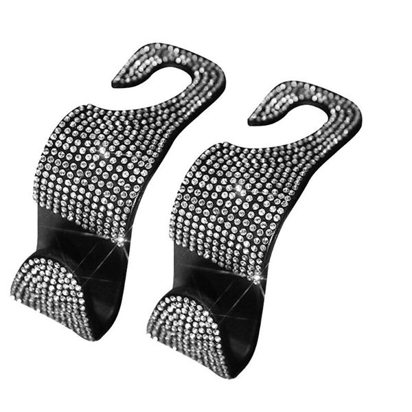 

hook hanger 2pcs grocery portable storage holder organizer seat back interior practical space saving rhinestone car headrest