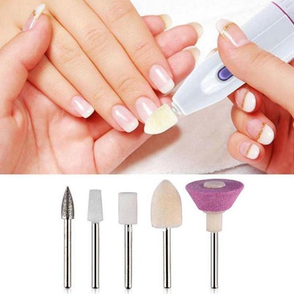 

5pcs nail art grinding drill bits polish tool for electric manicure machine kits