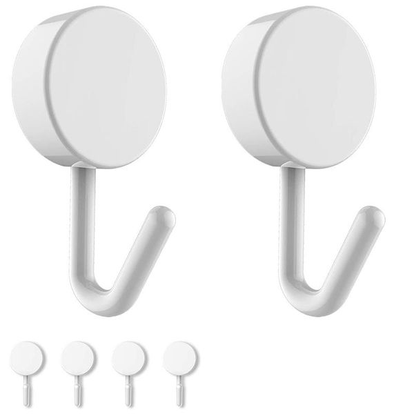 

hooks & rails small adhesive wall 6 pack damage-hanging towel coat key for home, kitchen