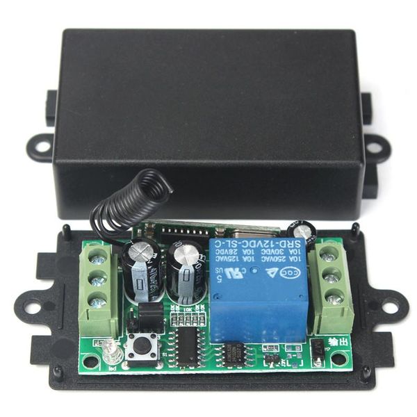 

dc 12v 10a 1ch wireless remote control switch system receiver transmitter 2 buttons waterproof 433mhz controlers