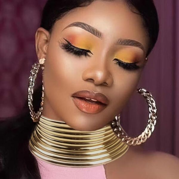 

earrings & necklace statement fashion jewelry sets african chunky collar choker ccb necklaces set style accessories ukmoc, Silver
