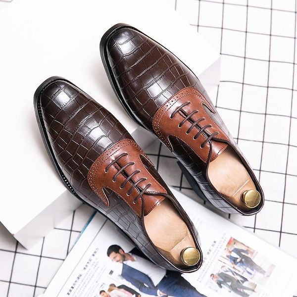 

dress shoes 2021 trend mens oxford leather black men business fashion party footwear for lace u office male