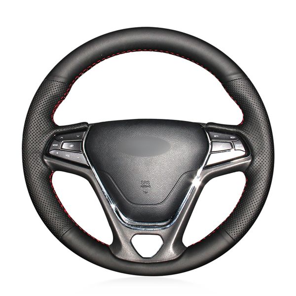 

diy custom black artificial leather steering wheel cover for chery arrizo 5
