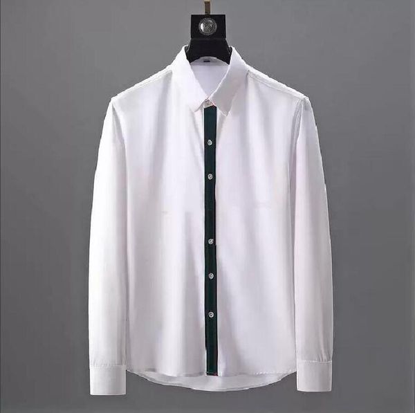 

new designers mens dress shirts business fashion casual shirt brands men shirts spring slim fit chemises de marque pour hommes asia size -2, White;black