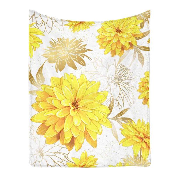 

rudbeckia laciniata flowers ultra soft and warm microfleece fleece blanket, 30 x 40 inch