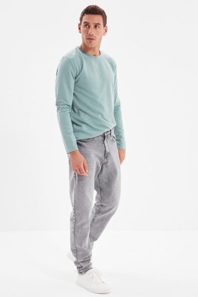 

men's jeans trendyol men 's essential fit harrow destroylu tmnaw22je0208, Blue