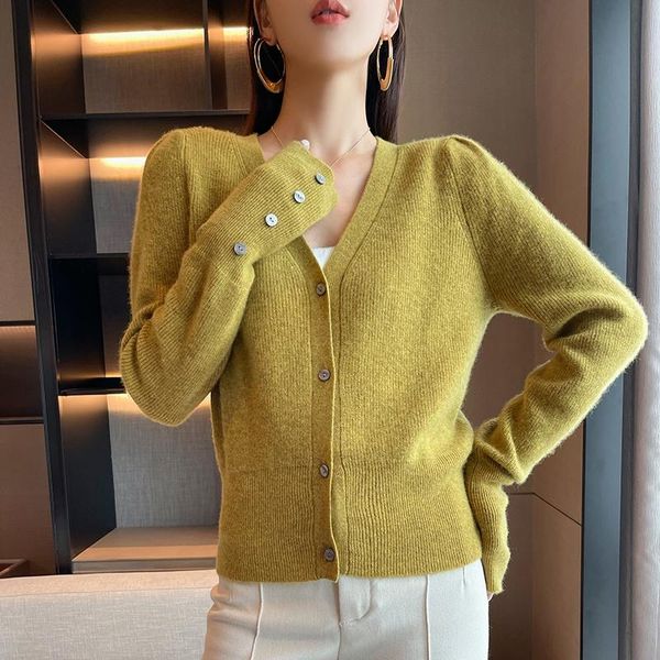 

women's knits & tees 2021 cardigans for woman summer sweaters knitted jumper female knitwear v-neck cool comfortable, White