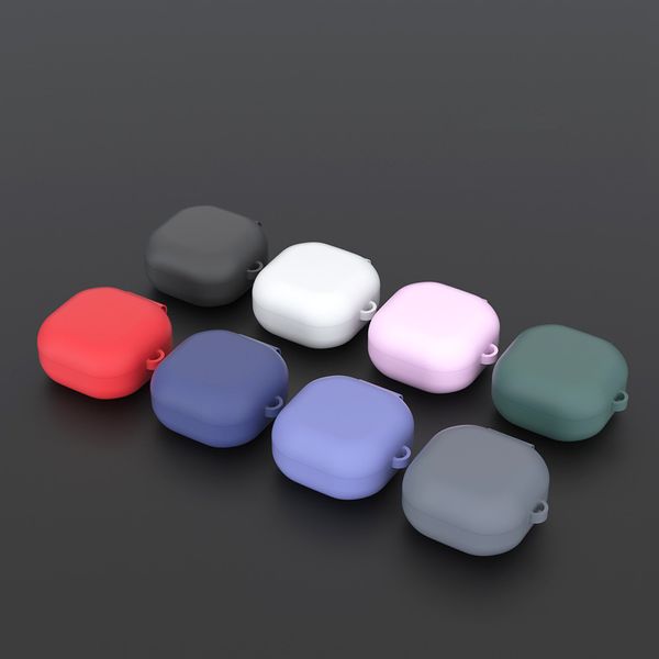 Для Samsung Galaxy Buds Live Bud Pro Buds 2 Case Silicone Keychain Cover Cover Cover с крюком карабинера