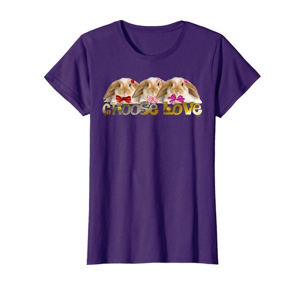 

choose love - bunny love w/bows and flowers by bonnie vent, White;black