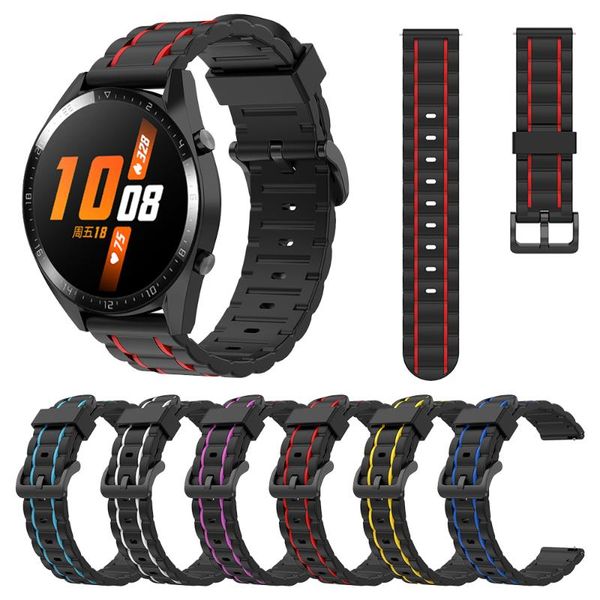 

watch bands band for huawei gt2 gt 2 46mm 42mm wrist strap watchband honor magic magicwatch silicone bracelet, Black;brown