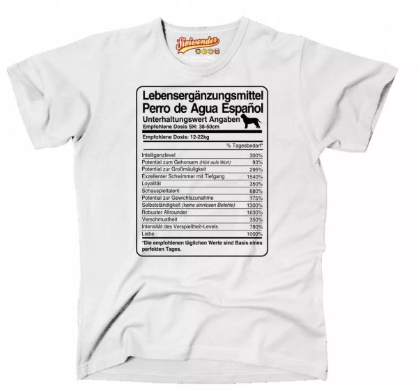 

t-shirt dose perro de agua espanol life supplements men dog, White;black