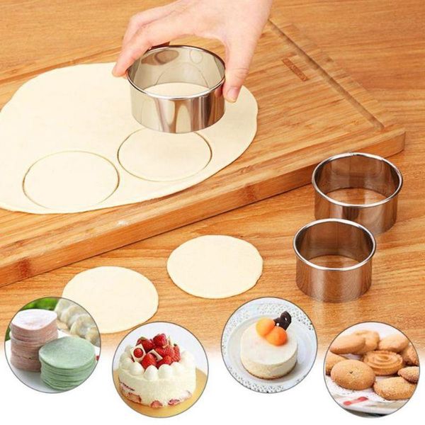 

3pcs/set round dumplings cutters molds set maker tools cookie pastry wrapper dough cutting baking &