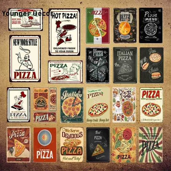 

menu signs vintage new york italian pizza decor wall metal for shop home kitchen pizzeria poster yi-2151