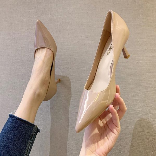 

dress shoes fashion pointed shallow mouth high heels thin women's single net red banquet professional ol, Black