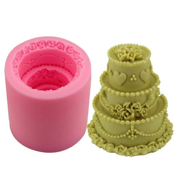 

cake shape candle mold diy fondant silicone molds handmade making mould plaster crafts craft tools