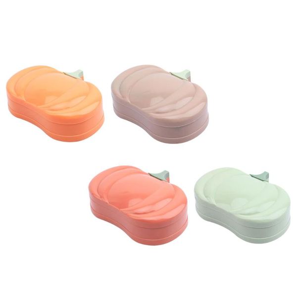 

soap dishes 4pcs plastic boxes pumpkin shaped holders with lid lovely