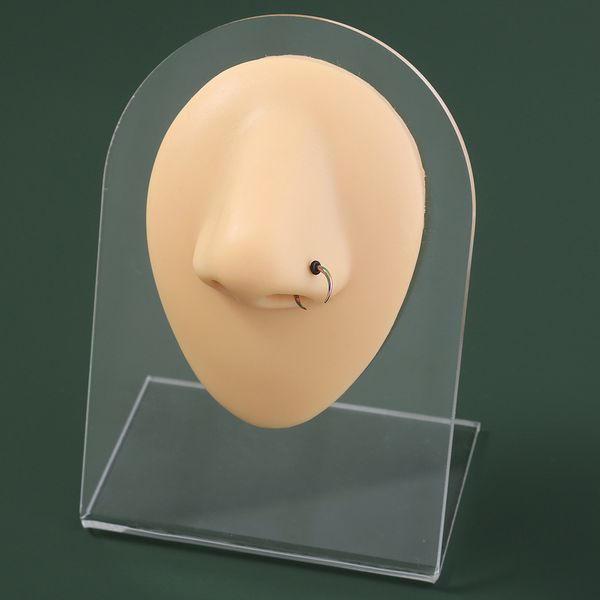 

new type c crescent human body piercing ox horn ring fashion hip hop nose ear ornament female, Silver