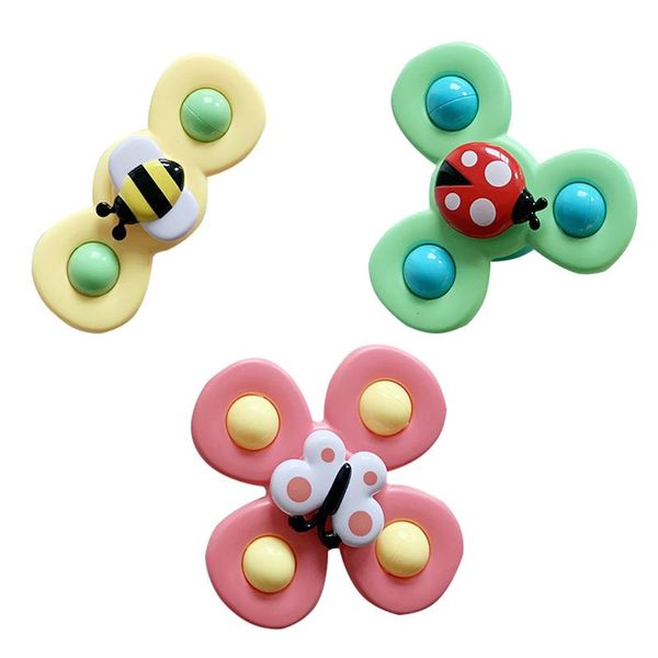 

3pc children's toys zhuan le bath eating sucker dining chair artifact rotating toy windmill accessory set