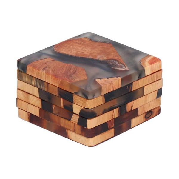 

mats & pads cup coasters wood reusable for office restaurant coffee shop home