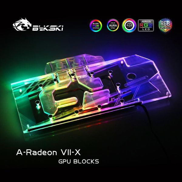

bykski pc water cooling gpu cooler video card graphics radiator for amd founder edition radeon vii a-radeon vii-x fans & coolings