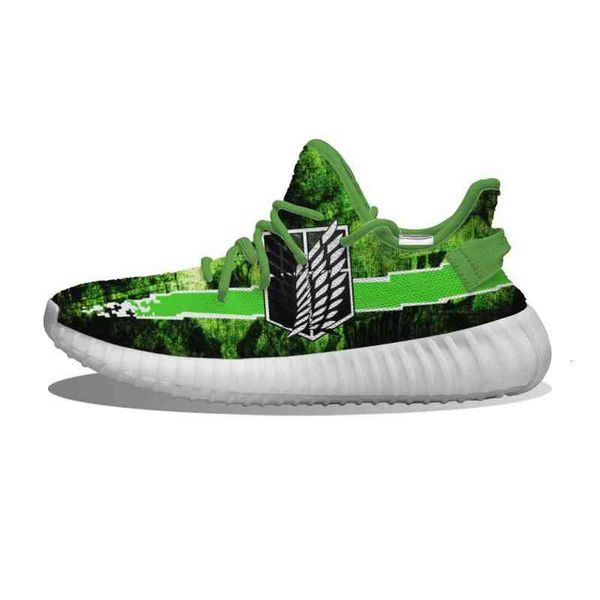 

ku diy custom attack on titan logo running shoes mesh printed mens womens trainers outdoor sports sneakers, Black;white