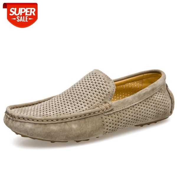 

weh slip on shoes 2020 men summer style soft moccasins men loafers genuine leather men flats gommino driving shoes #qe44