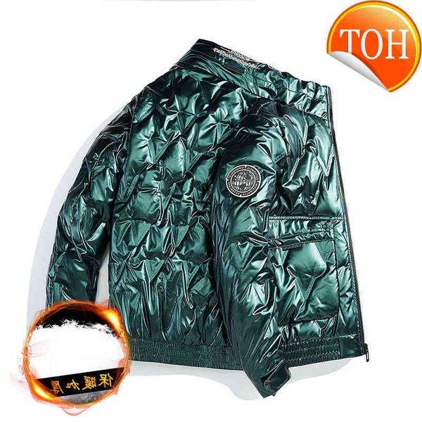 

down winter men jacket duck parkas men's thick warm snow parka detachable overcoat windbreaker coats fashion brand, Black
