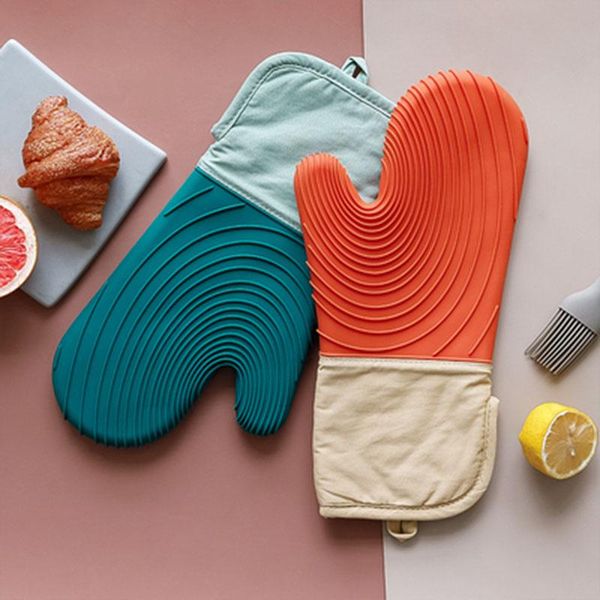 

kitchen silicone heat proof gloves baking oven microwave special thickened resistant nordic minimalist too mitts