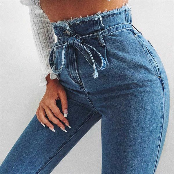 

women's jeans female lace pants women high waist college student street style and comfortable pencil h29 a4qw, Blue