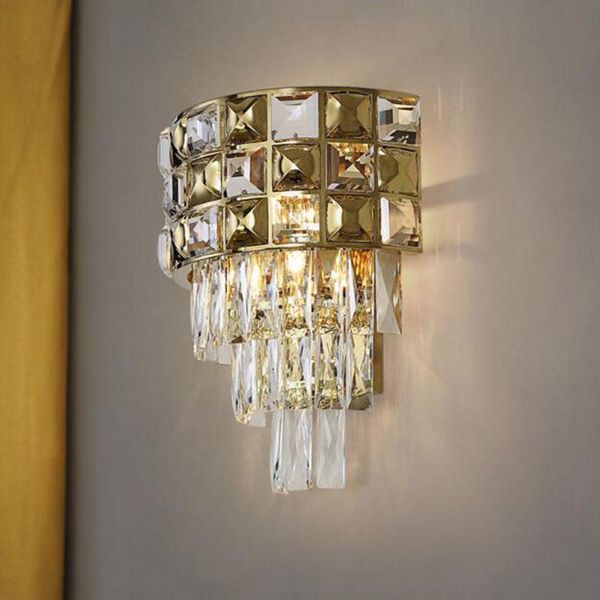 

wall lamps luxury design crystal living room led lamp ac110v220v lustre sconce bedroom home lights