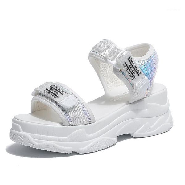 

sandals high heeled female summer 2021 women thick bottom shoes wedge with open toe platform women's 3581, Black