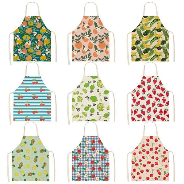 

cherry pattern apron baking accessories female kitchen cooking male cafe aprons