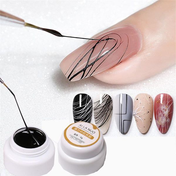 

nail gel black/gold/white drawing glue super strong stretch painting polish painted art tools, Red;pink
