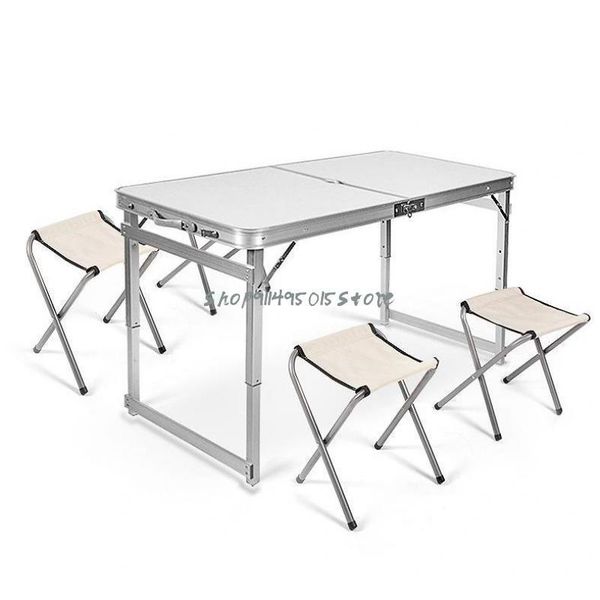 

camp furniture outdoor folding table and chair portable aluminum alloy barbecue camping equipment self-driving car picnic