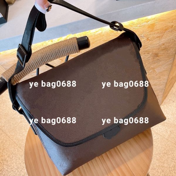 

designers men messenger briefcase luxury purses cross body computer bag large business plaid genuine leather travelling single shoulder bags