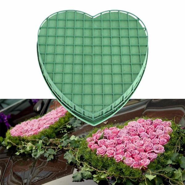 

party decoration 1pcs 20cm heart shape flower diy wet foam fresh floral wedding car display