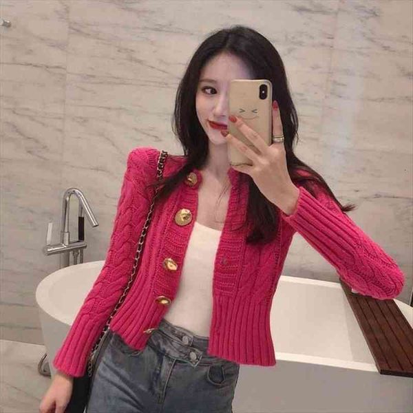 

solid color v-neck cardigan women sweaters ladies button casual loose knit female slim sweater coat womens autumn, White;black